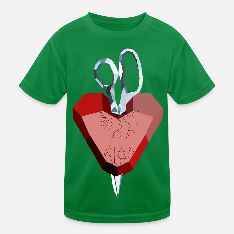 Broken heart of ruby and diamond Kids Functional T-Shirt
