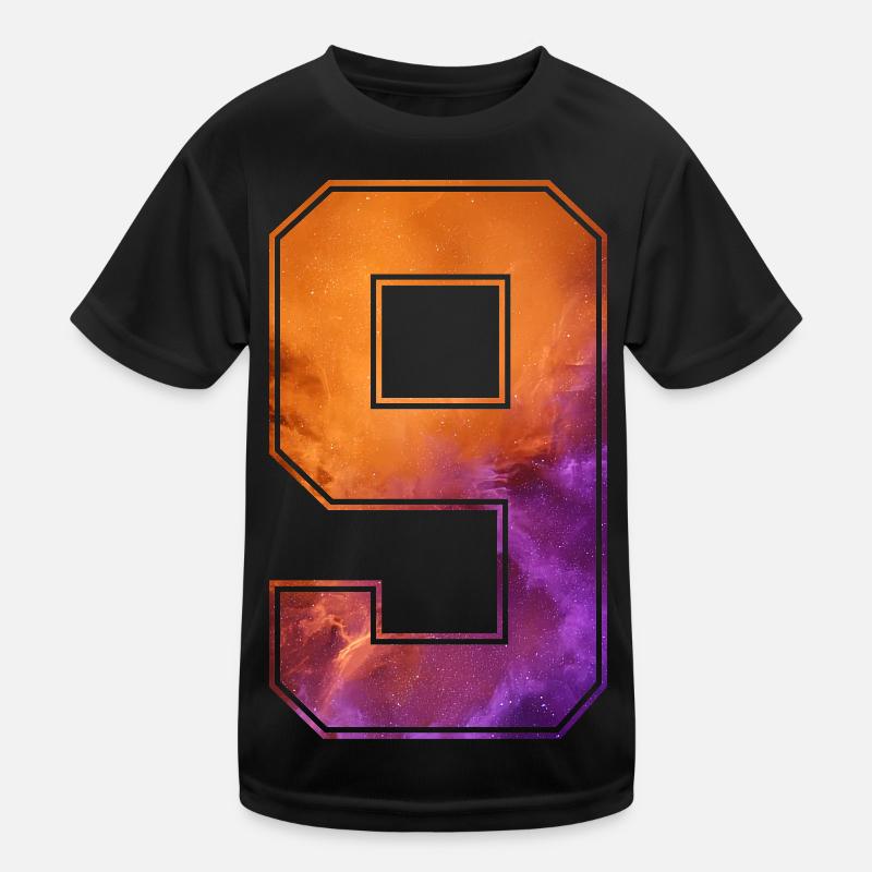 NR. 9 NUMMER 9 COLLEGE 9. GEBURTSTAG Kinder Funktions-T-Shirt