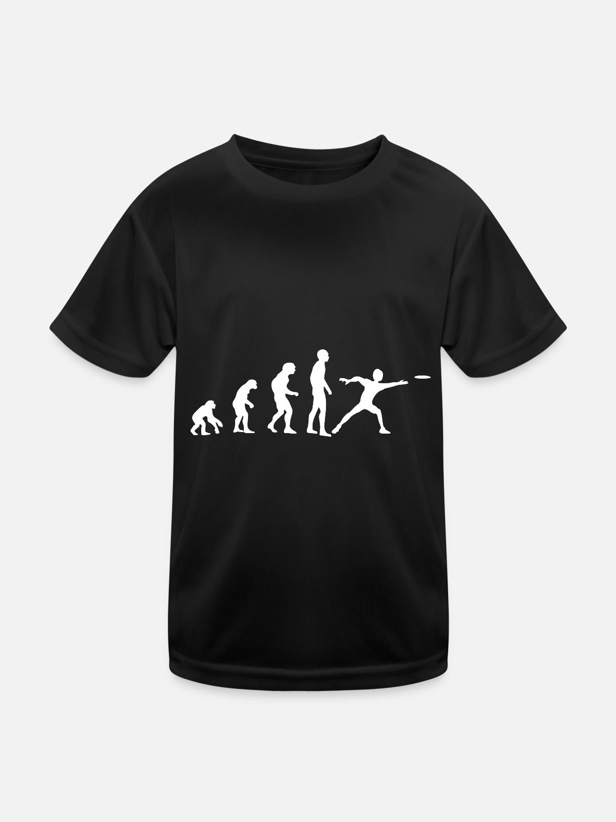 Evolution Discgolf - Kinder Funktions-T-Shirt - Schwarz - Vorne