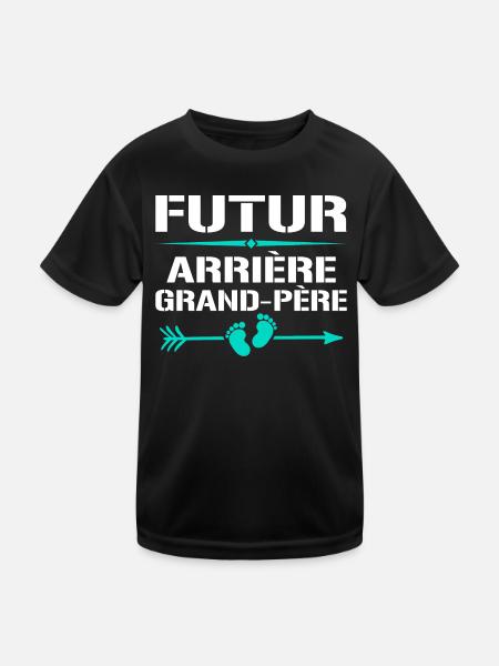 Great-grandfather For future great-grandfather - Kids Functional T-Shirt - black - Front