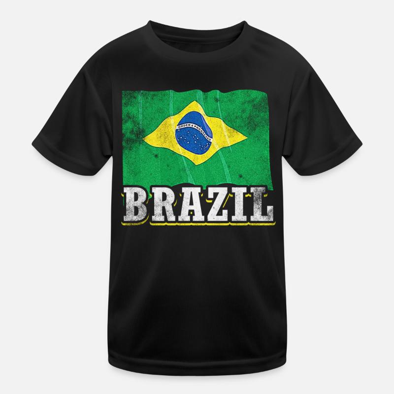 Drapeau du Brésil T-shirt sport Enfant