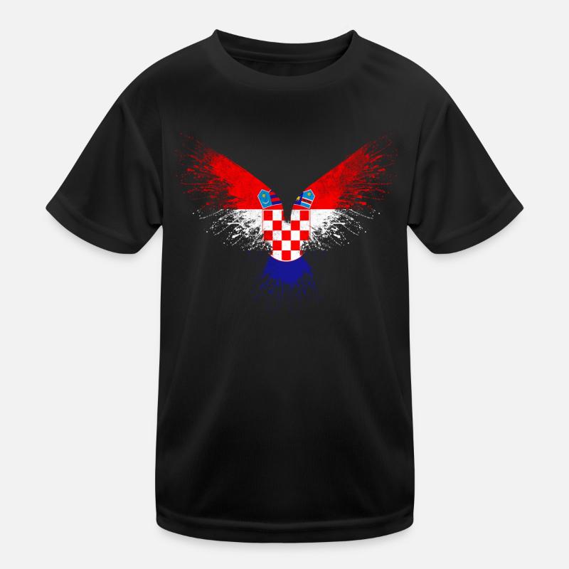 Croatia Flag Kids Functional T-Shirt
