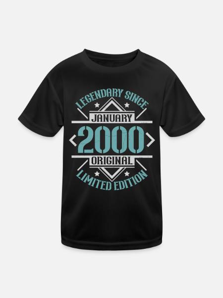 Legendary since January 2000 limited edition - Kids Functional T-Shirt - black - Front