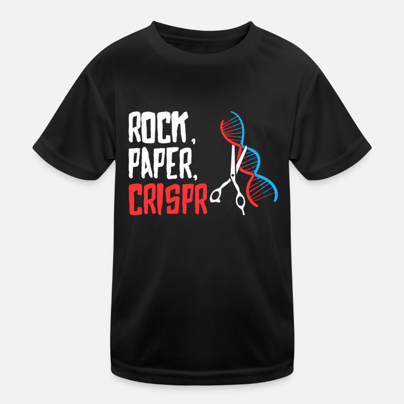 Genetic Editing Crispr Rock Paper Kids Functional T-Shirt