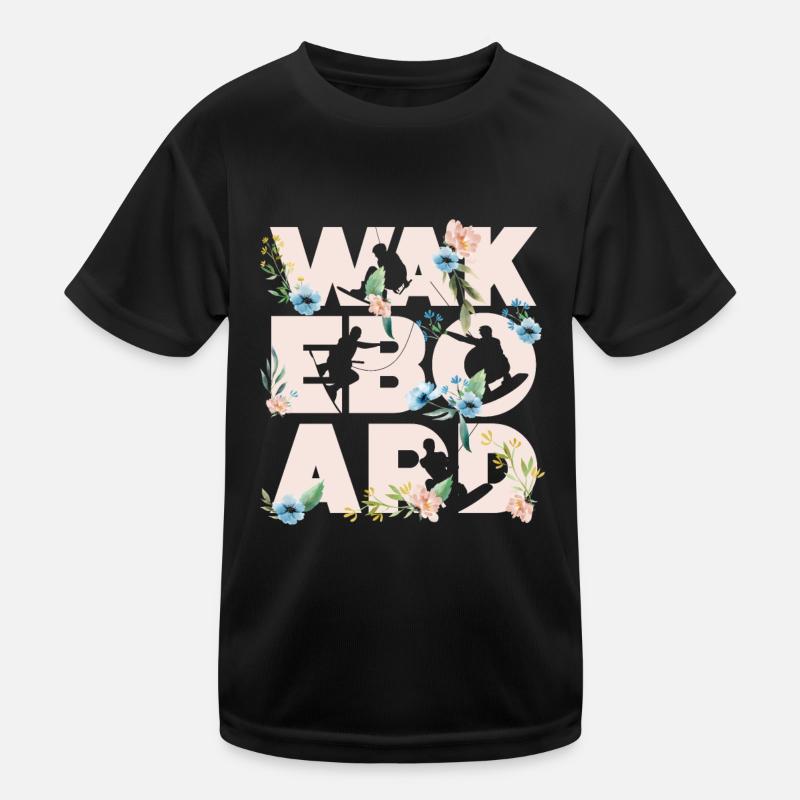 WAKEBOARD Wakeboarding Wakeboarder Kids Functional T-Shirt