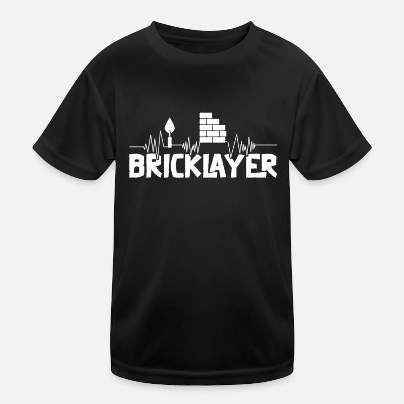 Bricklayer Mason Kids Functional T-Shirt
