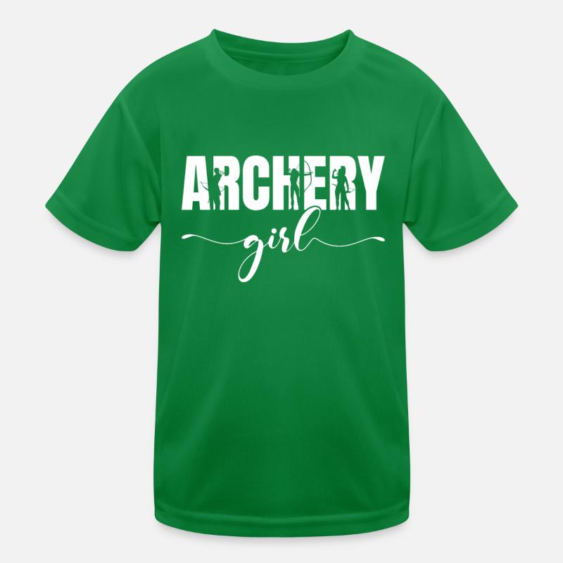 Bogenschießen Mädchen Bogenschütze Bogen und Pfeil Kinder Funktions-T-Shirt