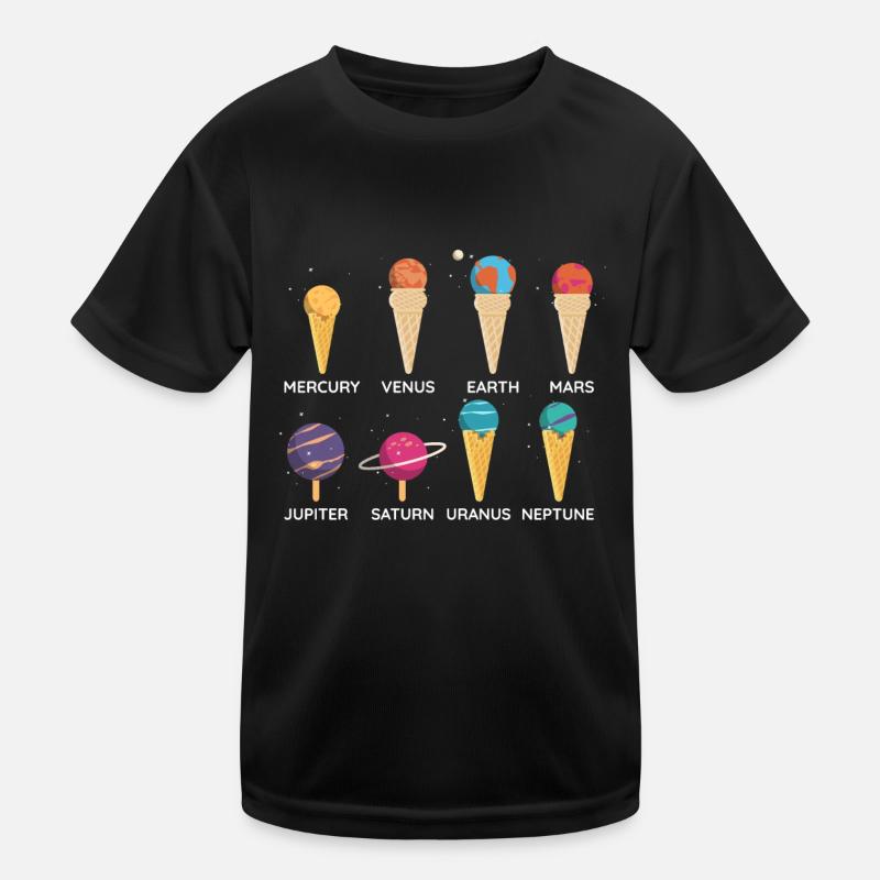 Solar System Ice Cream Kids Functional T-Shirt