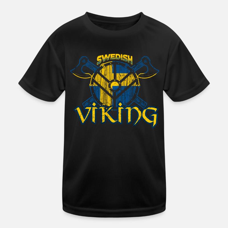 Schwedischer Wikinger Kinder Funktions-T-Shirt