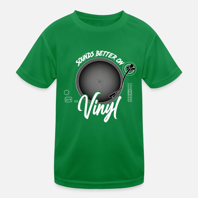 Suona meglio su Vinyl DJ Gift Record Maglietta sportiva per bambini
