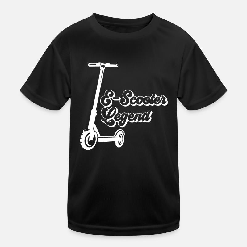 Escooter Legend Elektro Roller E-Roller - Kinder Funktions-T-Shirt - Schwarz