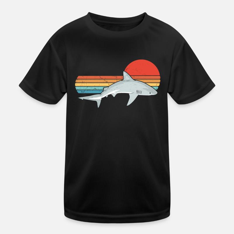 Bull Shark Diving - Kids Functional T-Shirt - black