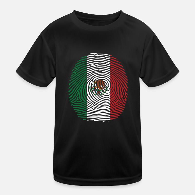 mexico flag fingerprint Kids Functional T-Shirt