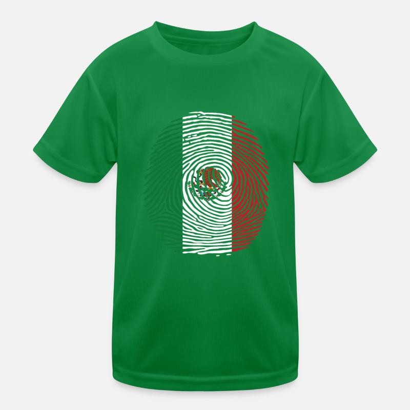 empreinte digitale du drapeau mexicain T-shirt sport Enfant