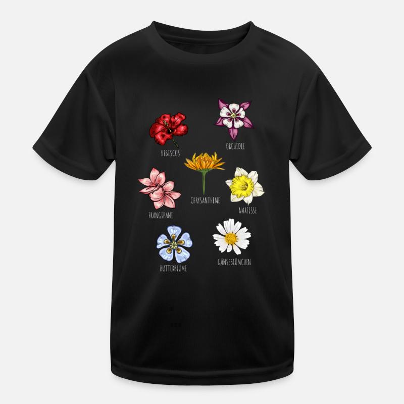 Blumenarten Blumen Kinder Funktions-T-Shirt