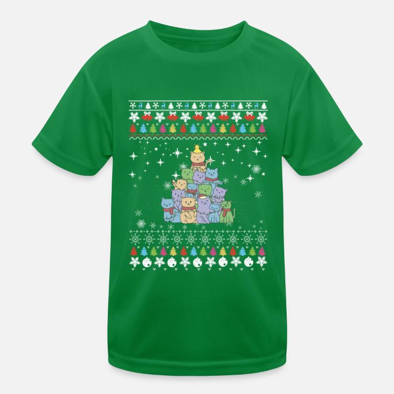 Arbre à chat Noël T-shirt sport Enfant