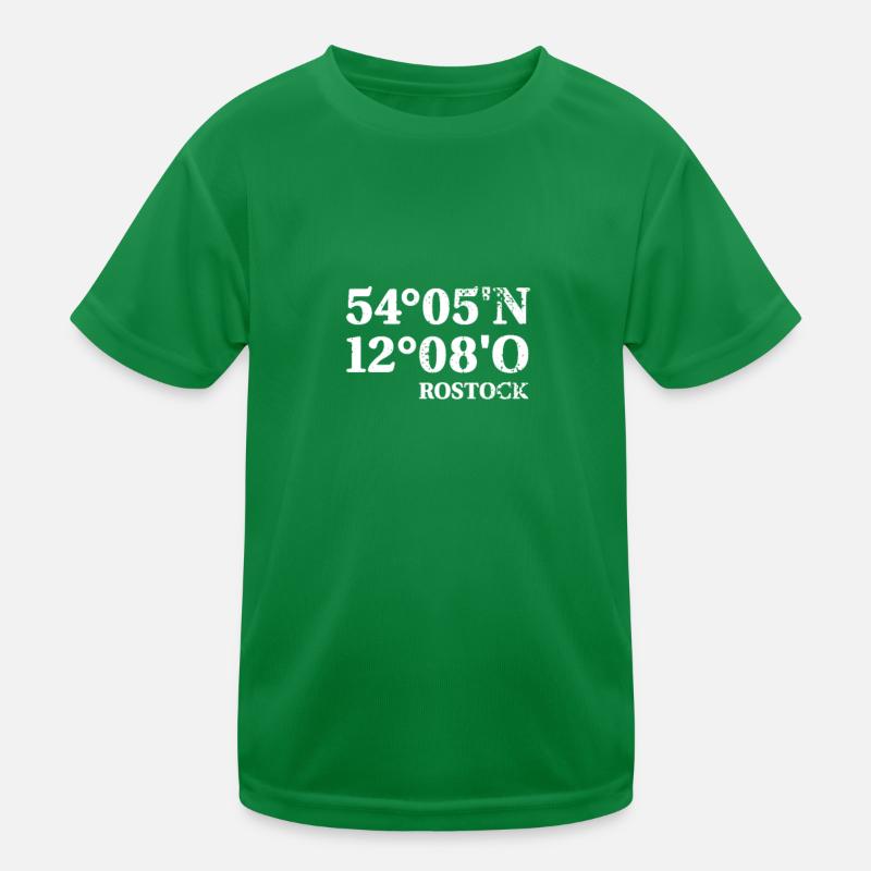 Rostock coordinates Kids Functional T-Shirt
