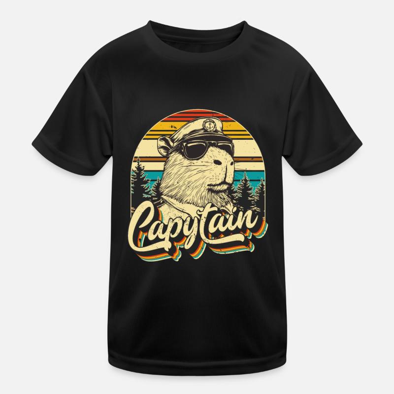 Motorboot Sportboot Captain Kapitän Vintage Kinder Funktions-T-Shirt