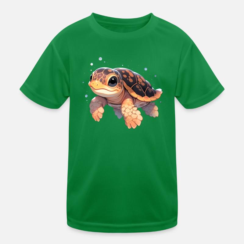 Schildkröte Kinder Funktions-T-Shirt