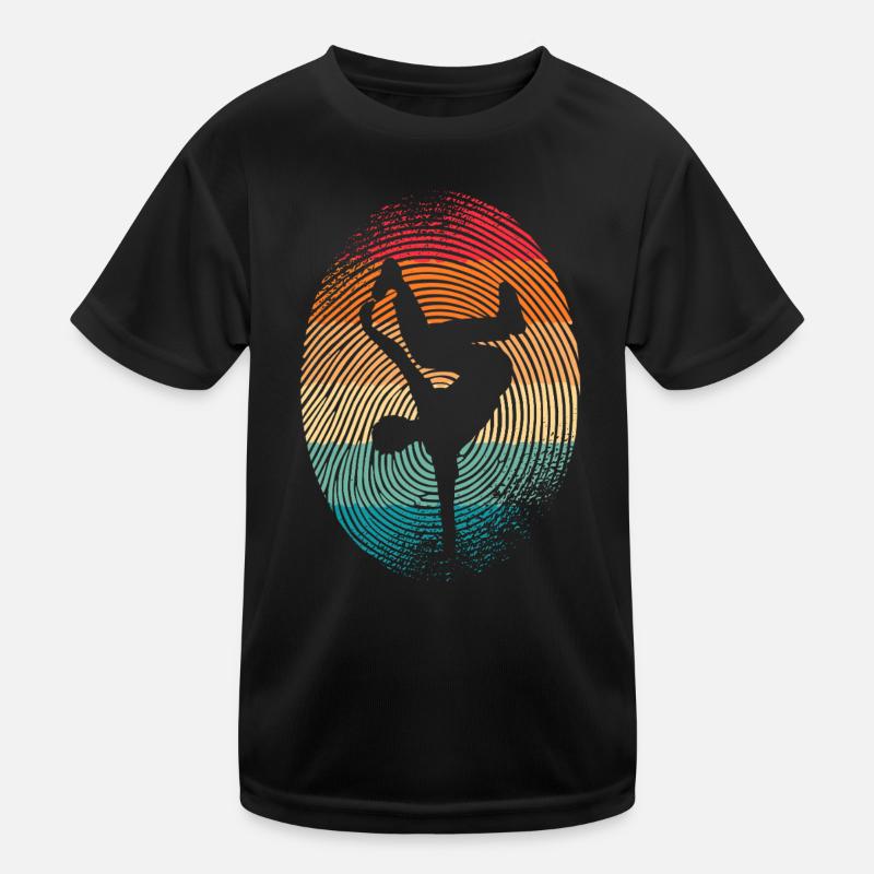 Breakdancer Breakdancing Fingerabdruck Breakdance Kinder Funktions-T-Shirt