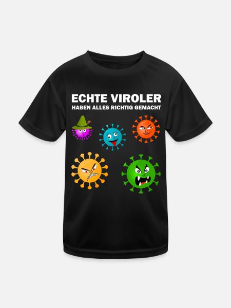 Tirol Virus, Ischgl, Superspreader Corona Mutation - Kinder Funktions-T-Shirt - Schwarz - Vorne