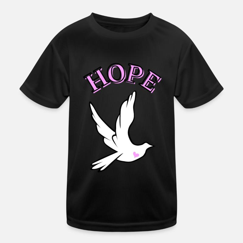 Hoffnung Taube rosa Herz Kinder Funktions-T-Shirt