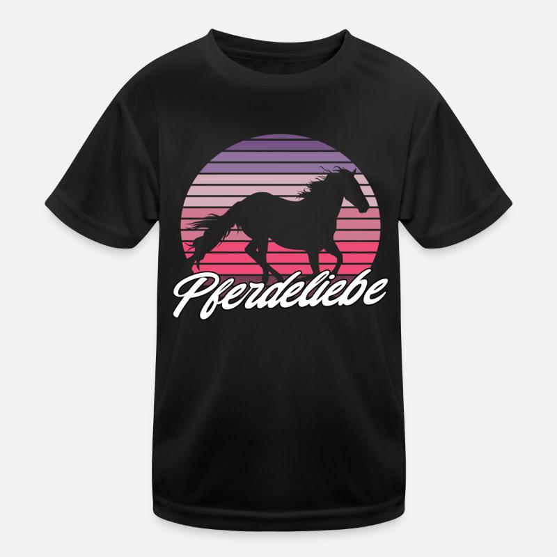 Pferd Pferdeliebe Kinder Funktions-T-Shirt