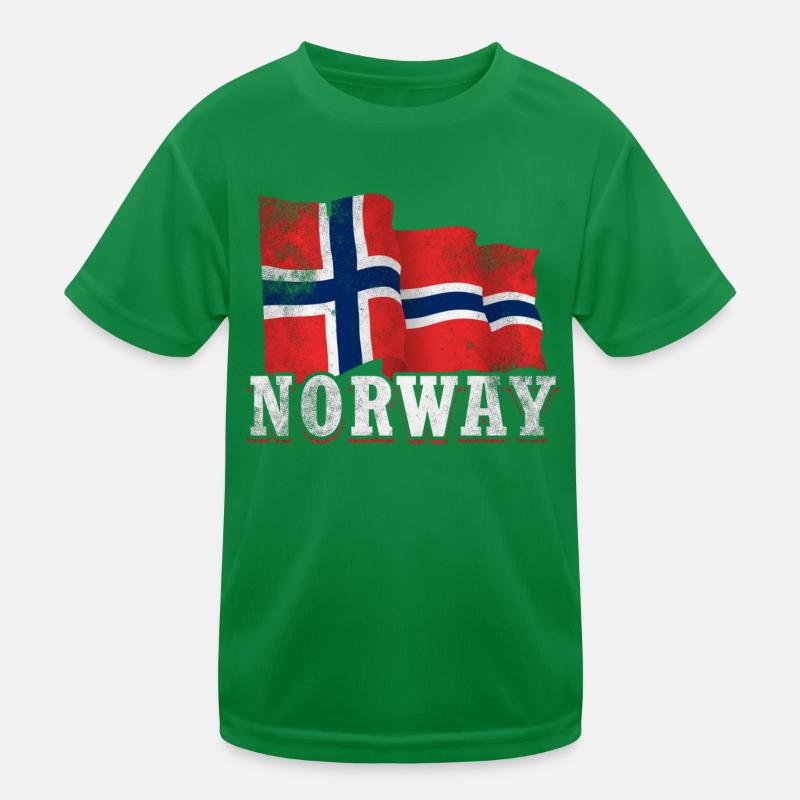 Norway Flag Kids Functional T-Shirt