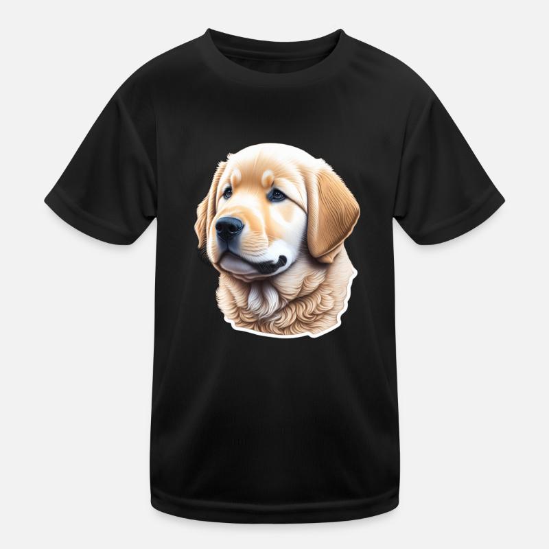 Chiot Golden Retriever mignon T-shirt sport Enfant