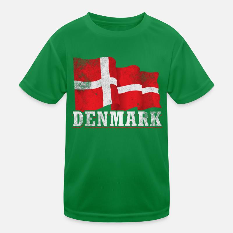 Danemark Drapeau T-shirt sport Enfant