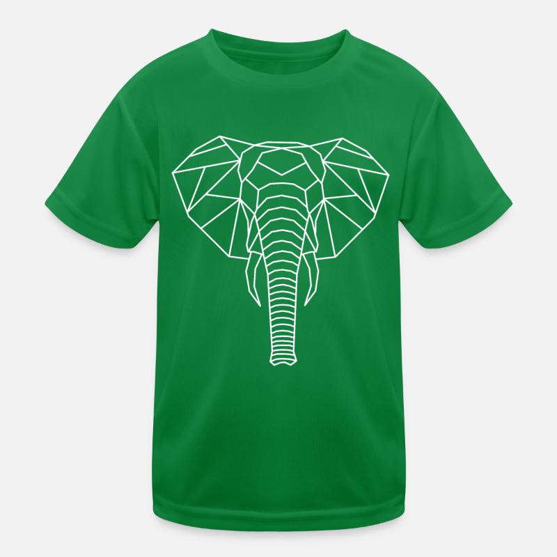 Elefant Geometrisch Linie Kinder Funktions-T-Shirt