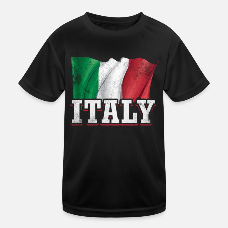 Italien Flagge Kinder Funktions-T-Shirt