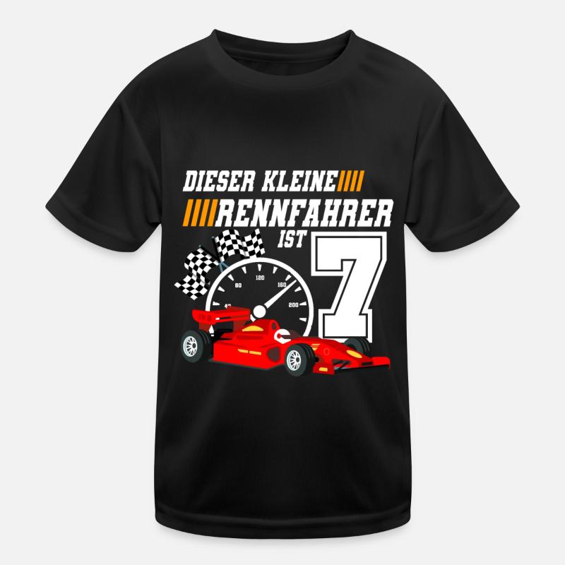 7. Geburtstag Rennfahrer 7 Jahre Rennauto Kinder Funktions-T-Shirt