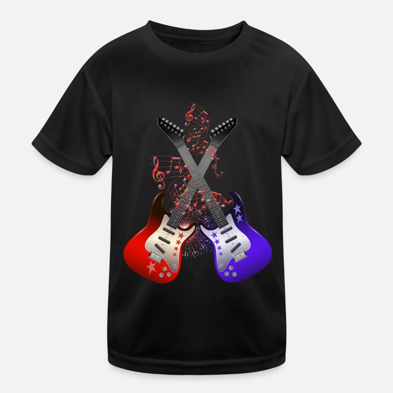 2 Guitars Kids Functional T-Shirt