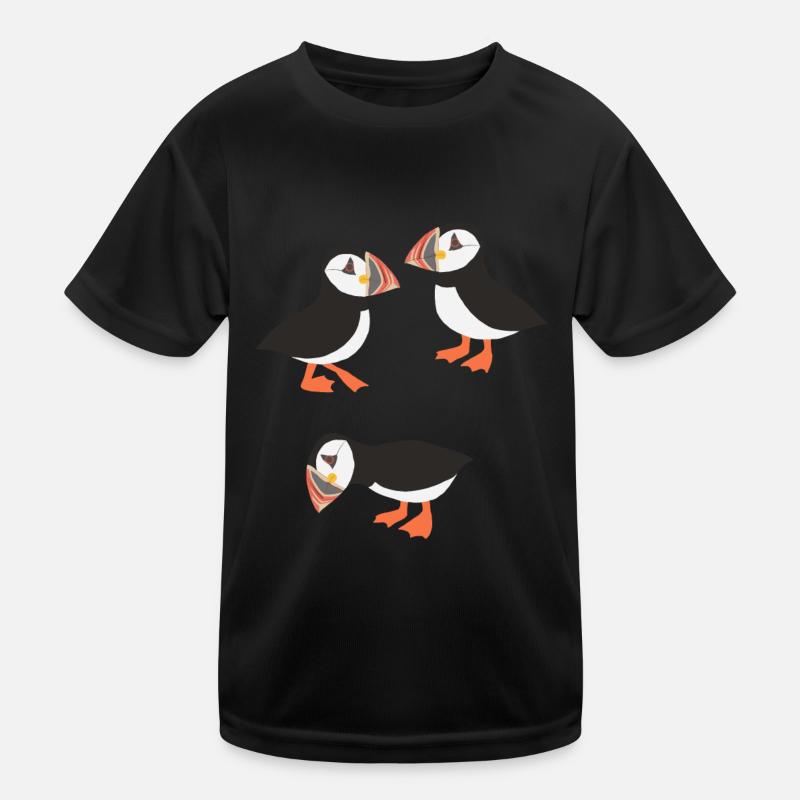 Lustige Vögel Papageientaucher Kinder Funktions-T-Shirt