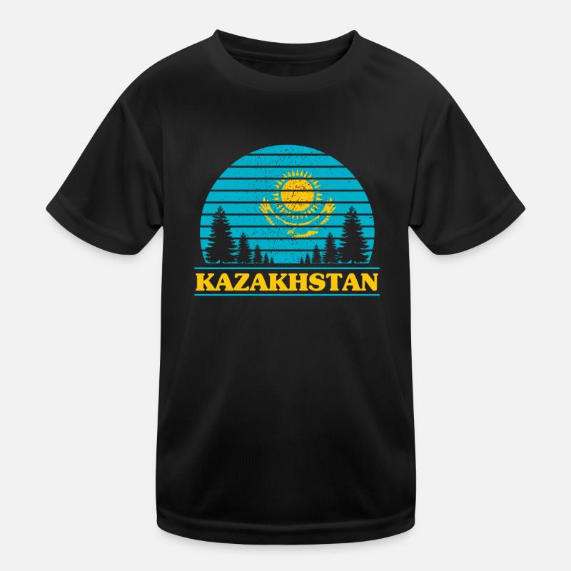 Kasachstan Kinder Funktions-T-Shirt