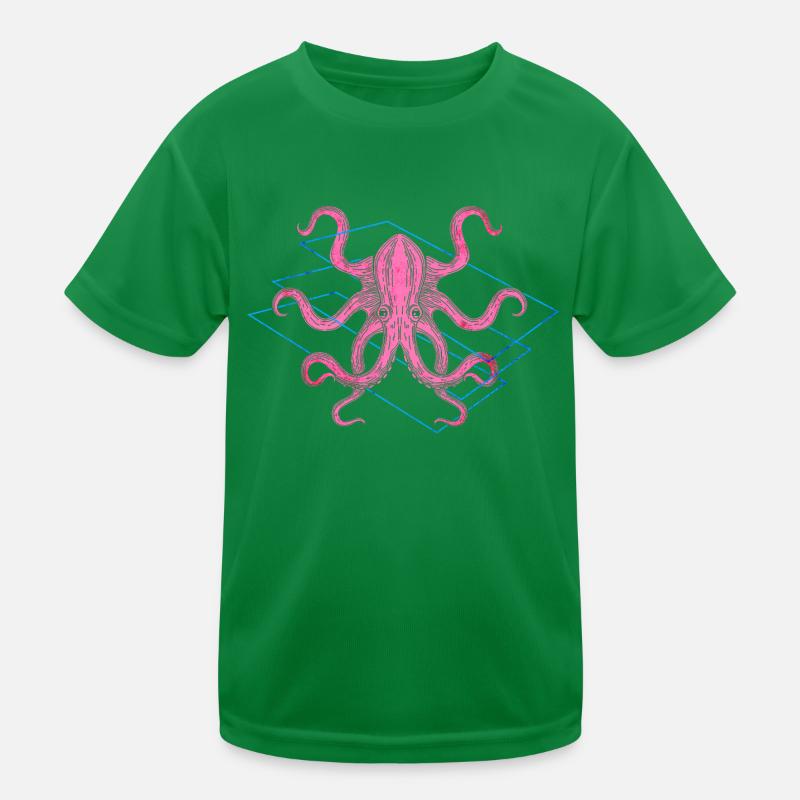 Colored octopus Kids Functional T-Shirt
