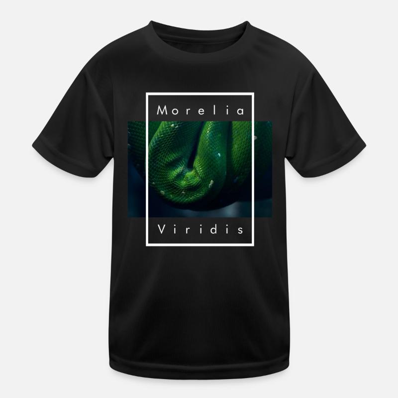 Green Tree Python Morelia Viridis Snake Kids Functional T-Shirt