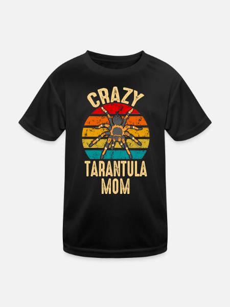 Funny Crazy Tarantula Mom Pet Spider Owner - Kids Functional T-Shirt - black - Front