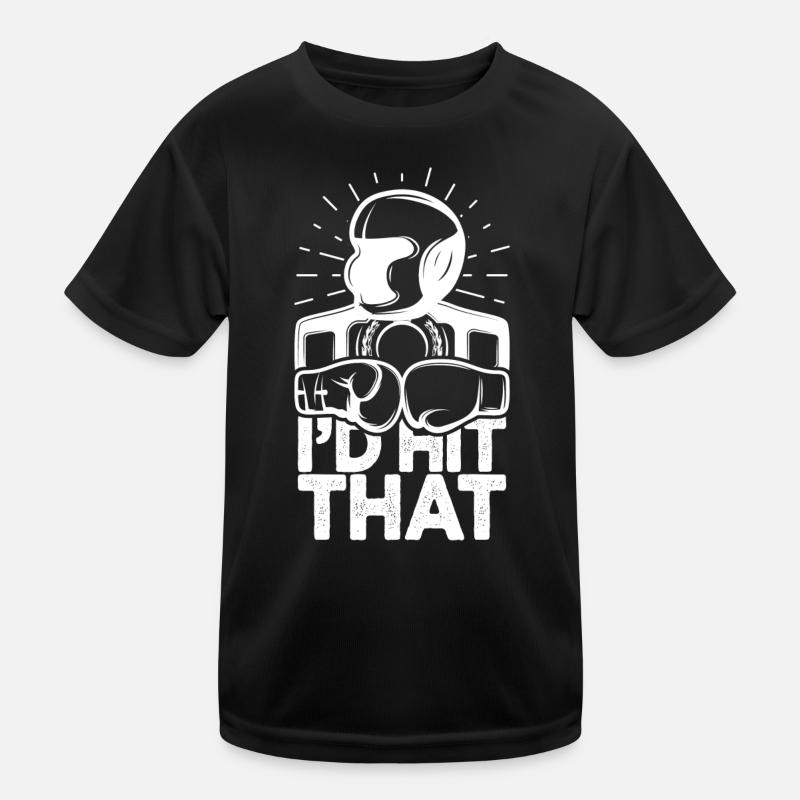 Ich würde diesen lustigen Box-Retro-Boxer treffen Kinder Funktions-T-Shirt