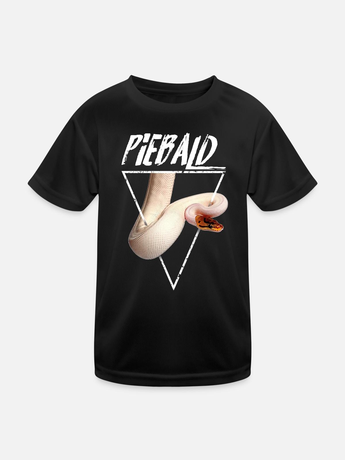 Piebald Ball Python Reptilienpfleger - Kinder Funktions-T-Shirt - Schwarz - Vorne