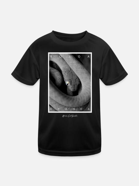 Chat Vert Couleuvre Boiga cyanea - T-shirt sport Enfant - noir - Devant