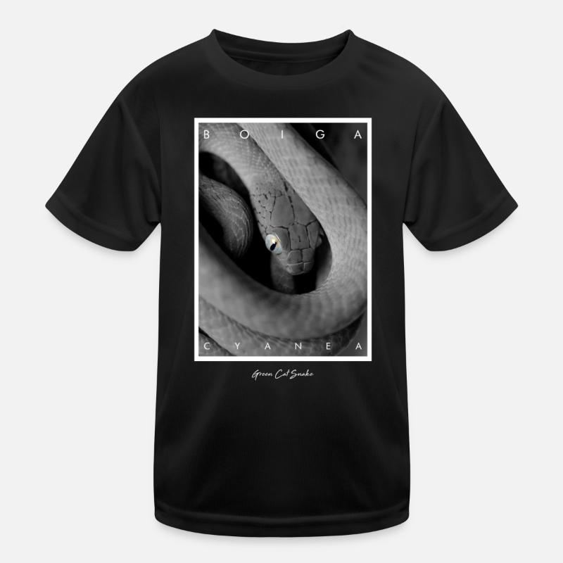 Chat Vert Couleuvre Boiga cyanea T-shirt sport Enfant