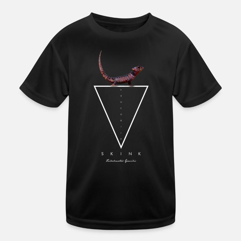 Krokodil Skinke Eidechse Geometrisch Kinder Funktions-T-Shirt