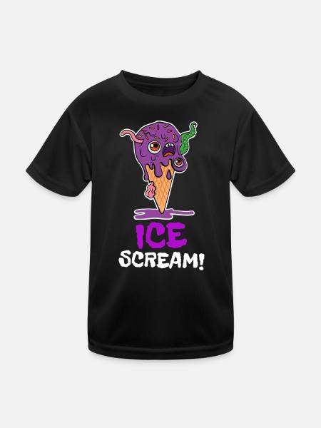 Drôle Ice Scream Zombie Ice Cream Monster - T-shirt sport Enfant - noir - Devant