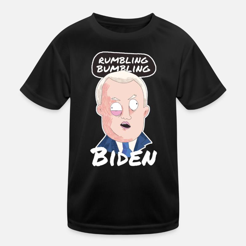 Rumbling Bumbling Joe Biden - Kids Functional T-Shirt - black