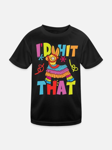 J’avais frappé cette Pinata Mexican Cinco de Mayo Party - T-shirt sport Enfant - noir - Devant