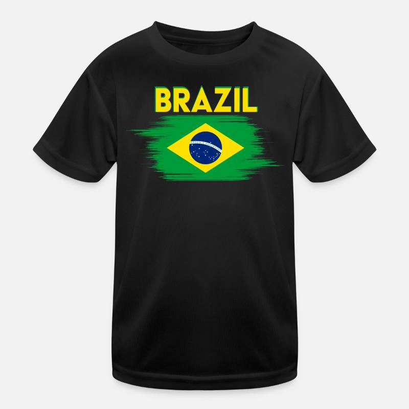 Drapeau du Brésil , Maillot du Brésil, Basilic T-shirt sport Enfant