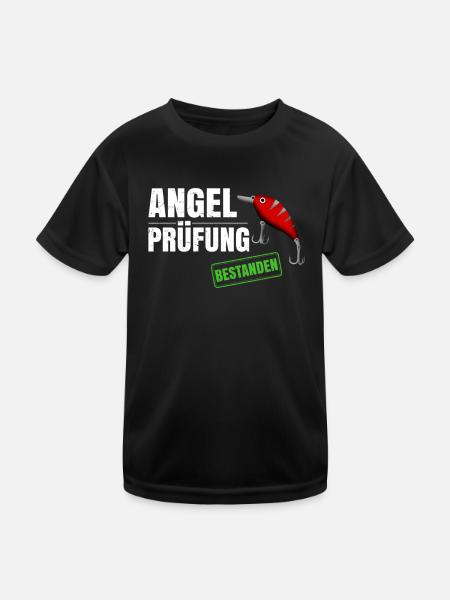 Angelprüfung - Kinder Funktions-T-Shirt - Schwarz - Vorne