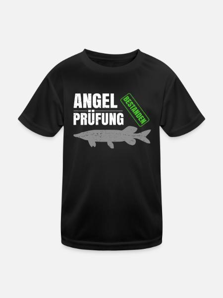 Angelprüfung Bestanden - Kinder Funktions-T-Shirt - Schwarz - Vorne